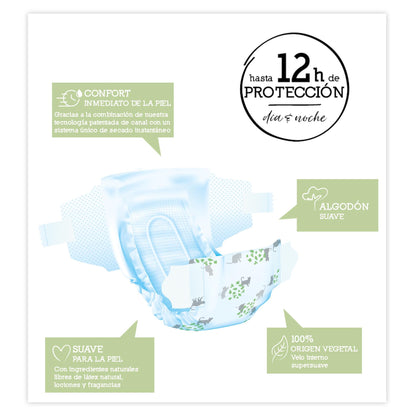 Pacote de poupança fraldas T4 (9-15 kg) Moltex Pure &amp; Nature, 200 unidades