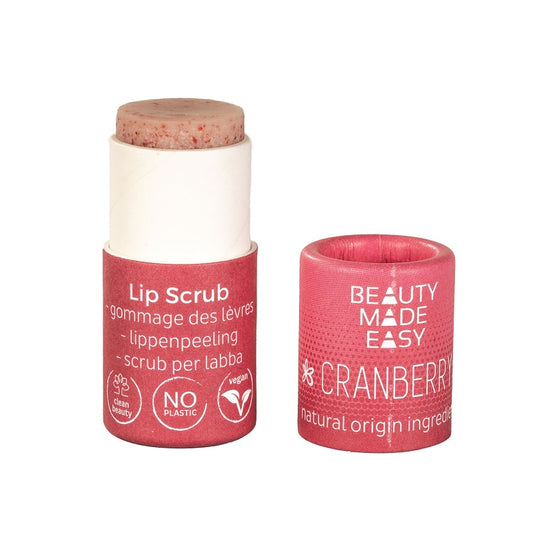 Beauty Made Easy - Bálsamo de lábios vegan esfoliante de açúcar com mirtilo