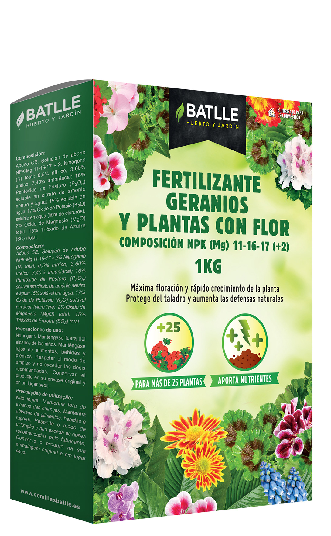 Fertilizante Geranios y Plantas con Flor Batlle 1 kg
