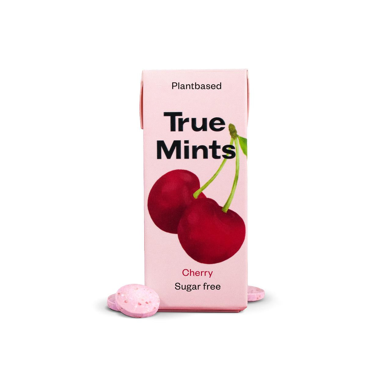 Rebuçados de goma de cereja sem plástico True Gum 13g