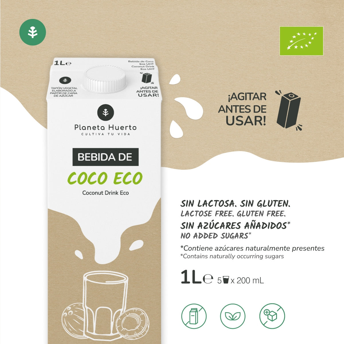 Bebida Eco Planeta Huerto Coco 1L
