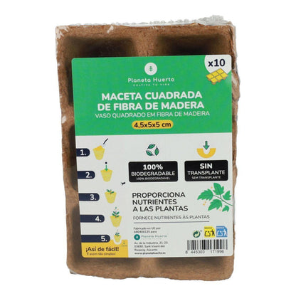 Tabuleiro para Mudas Biodegradável Planeta Huerto 10 unidades