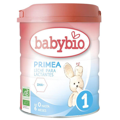 Embalagem com 3 unidades de Leite Infantil Primea 1 (dos 0 aos 6 meses) Babybio Biológico 800 g