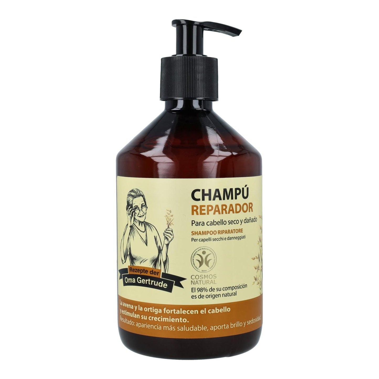 Oma Gertrude Champô Reparador para Cabelos Secos e Danificados 500 ml