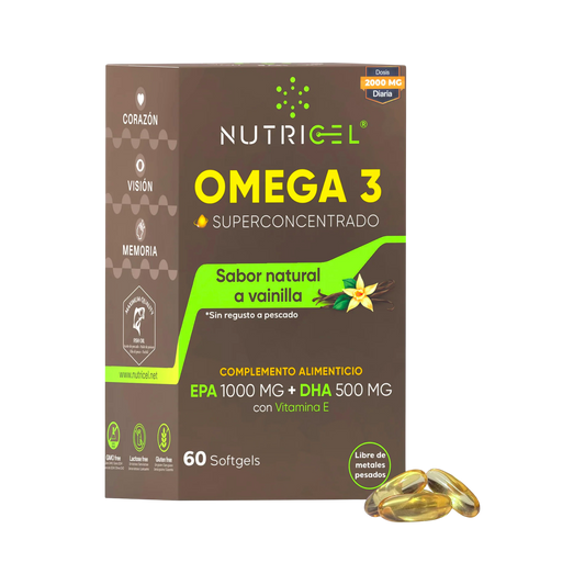 Omega 3 Superconcentrado Blíster Vainilla Nutricel 60 perlas